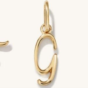 Mejuri cursive letter G charm